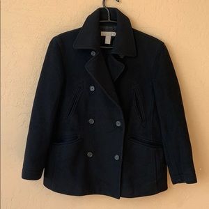 J CREW SALE! ❤️ BLACK PEACOAT XS EUC